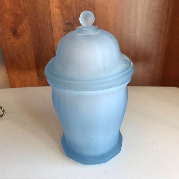 Indiana Glass Accents Vintage Indiana Glass Tiara Baby Blue Satin